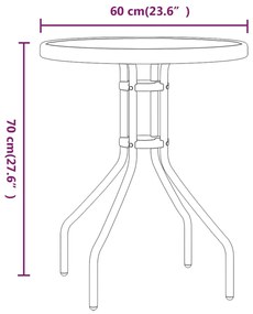 3 pcs conjunto de bistrô para jardim cinzento