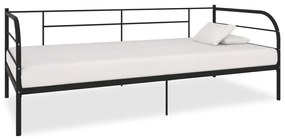Estrutura sofá-cama 90x200 cm metal preto