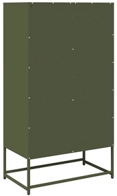 Aparador alto 68x39x123 cm aço verde azeitona