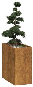 vidaXL Floreira enferrujada 40x80x80 cm aço resistente