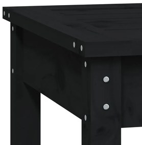 Banco de jardim com 2 lugares 203,5x44x45 cm pinho maciço preto