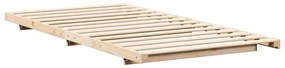 Estrutura de cama de chão Castanho 100 x 200 cm