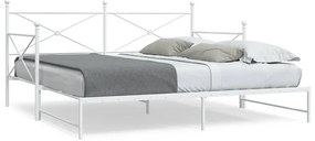 Cama de dia com gavetão sem colchão 107x203 cm aço branco