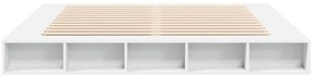 Estrutura de cama 200x200 cm derivados de madeira branco