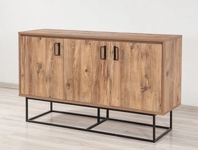 Aparador Mare – Pinho Atlântico e Preto - 140 x 80 x 40 cm - Design In