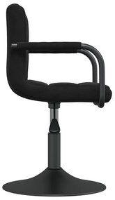 Cadeiras de jantar giratórias 4 pcs veludo preto