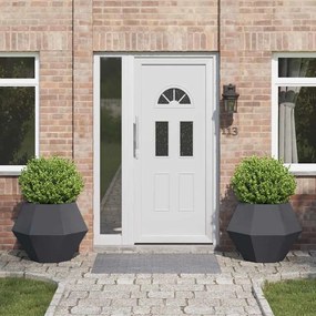 vidaXL Floreira 2 pcs Antracite 75 x 75 x 60 cm Aço