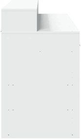 Secretária c/ luzes LED 140x55x91 cm derivados madeira branco