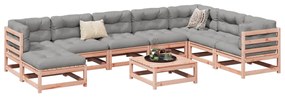 vidaXL 9 pcs conjunto sofás jardim madeira abeto-de-douglas