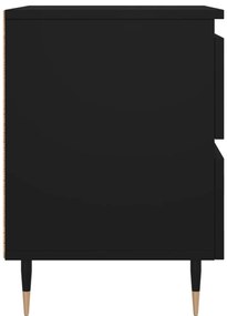 Mesa de cabeceira 40x35x50 cm derivados de madeira preto