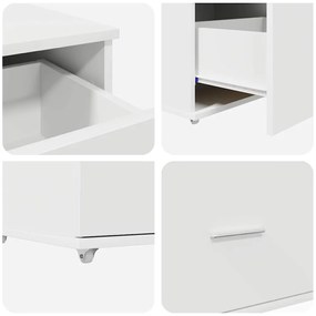 Mesa com gaveta Branco 131.5 x 50 x 106.5 cm Madeira processada