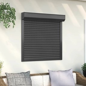 vidaXL Persiana de enrolar em alumínio 100x100 cm antracite