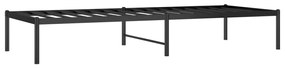 Estrutura de cama 75x190 cm metal preto