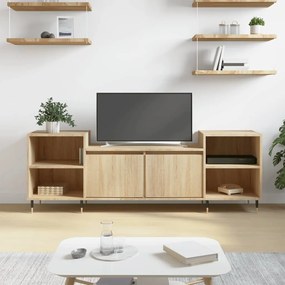 vidaXL Móvel de TV 160x35x55 cm derivados de madeira carvalho sonoma