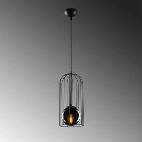 Candeeiro Suspenso Tweety – Preto – 17 x 17 cm, Altura Ajustável