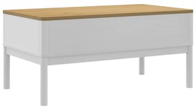 Mesa de centro FLORO 99x55,5x45 cm madeira pinho maciça branco