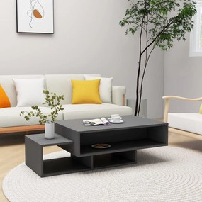 vidaXL Mesa de centro 105x55x32 cm contraplacado cinzento