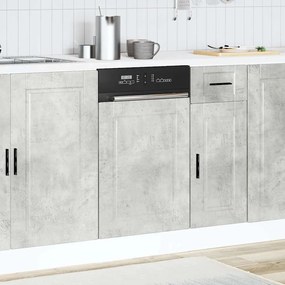 Painel máquina lavar louça Porto betão cinzento 45x1,5x67 cm