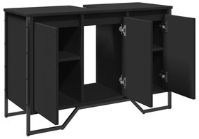 Móvel para lavatório 91x35x60 cm derivados de madeira preto