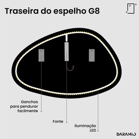 Espelho atípico com LED G8