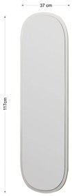 Espelho "Magnum" - 40 x 120 x 2,2 cm - Branco - Design Moderno