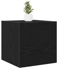 Gabinetes de TV Montados na Parede vidaXL 2 pcs Carvalho Preto 30,5x30