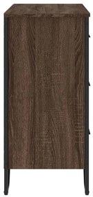 Cómoda 91x35,5x74,5 cm derivados de madeira carvalho castanho