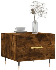 Mesa centro 2 pcs 50x50x40 cm madeira processada cor fumado