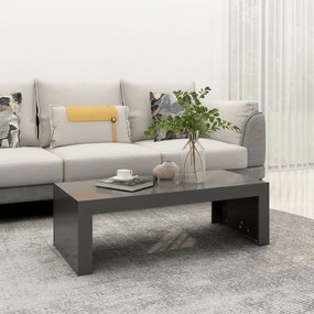 vidaXL Mesa de centro 110x50x35 cm contraplacado cinzento