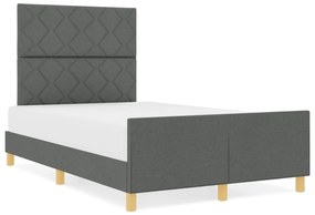 Cama vidaXL Cinza Escuro 120x200 cm em Tecido