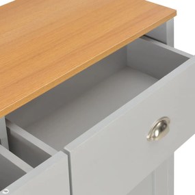 Aparador 112x35x81 cm cinzento