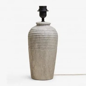 Base Para Candeeiro De Mesa ?30 Cm Em Cerâmica Taissa Cinzento Areia - Sklum