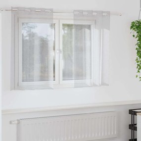 Cortinas 2 pcs Cinzento-claro 140 x 140 cm Poliéster