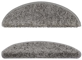Tapetes de escadas 10 pcs 56x17x3 cm cinzento