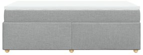 Cama com molas/colchão 90x190 cm tecido cinzento-claro