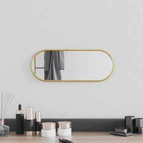 vidaXL Espelho de parede 40x15 cm oval dourado