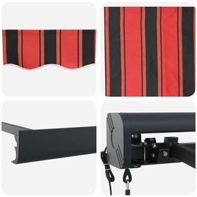 Toldo Retrátil Automático Laranja e Marrom 450x300 cm