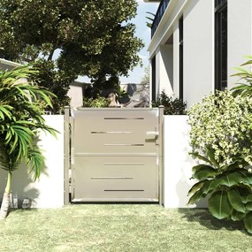 vidaXL Portão de jardim 100x100 cm em aço inoxidável