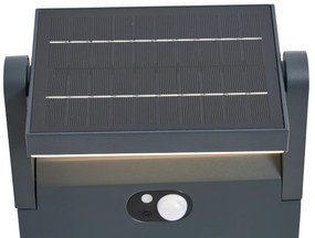 LED Luminária de poste exterior cinza escuro com sensor de movimento 60cm IP54 Solar - Judge Moderno