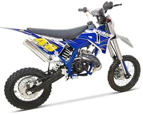 MINI MOTO Crianças MINICROSS gasolina 50cc 9cv Roan 50K 14/12" arranque a pedal Azul