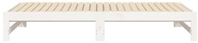 Estrutura sofá-cama de puxar 2x(90x190) cm pinho maciço branco