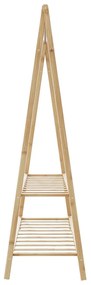 Roupeiro com prateleiras 132x45,5x150,5 cm bambu