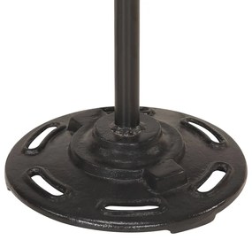 Candeeiro de pé com 2 abajures E27 ferro fundido preto