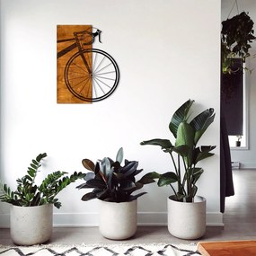 Acessório Decorativo de Parede Bisiklet – Nogueira e Preto – 45 x 58 c