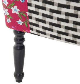Poltrona em tecido patchwork rosa MANDAL Beliani