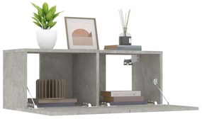Móveis de TV 2pcs 80x30x30 cm madeira processada cinza cimento