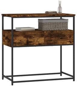Mesa consola 75x40x75 cm derivados de madeira carvalho fumado