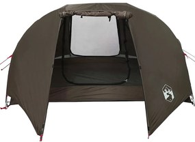 Tenda de pesca para 3 pessoas impermeável castanho
