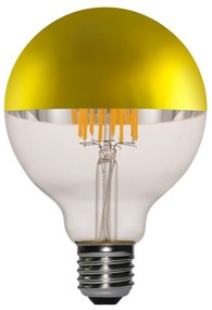Gold half sphere Globe G95 LED light bulb 7W E27 2700K Dimmable