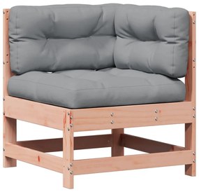 7 pcs conj. lounge jardim com almofadões madeira douglas maciça